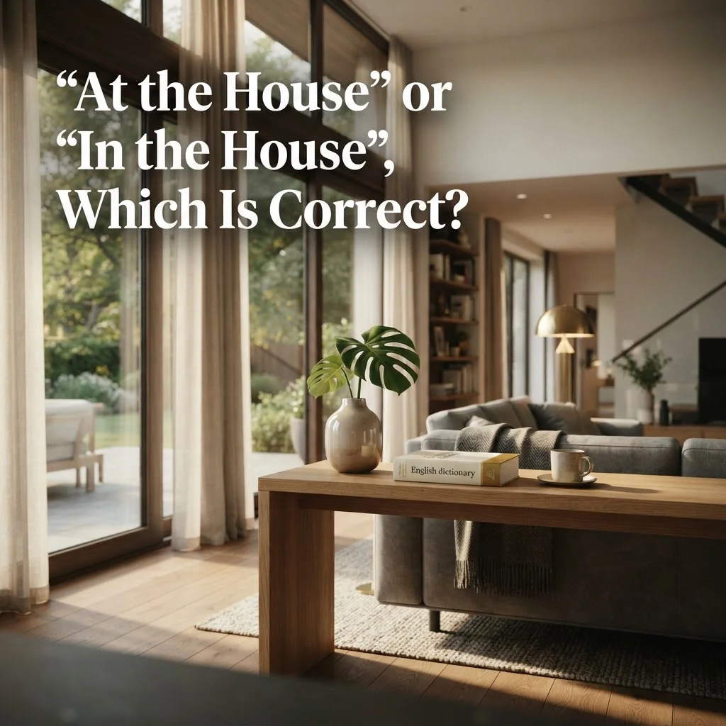 “At the House” or “In the House”, Which Is Correct?