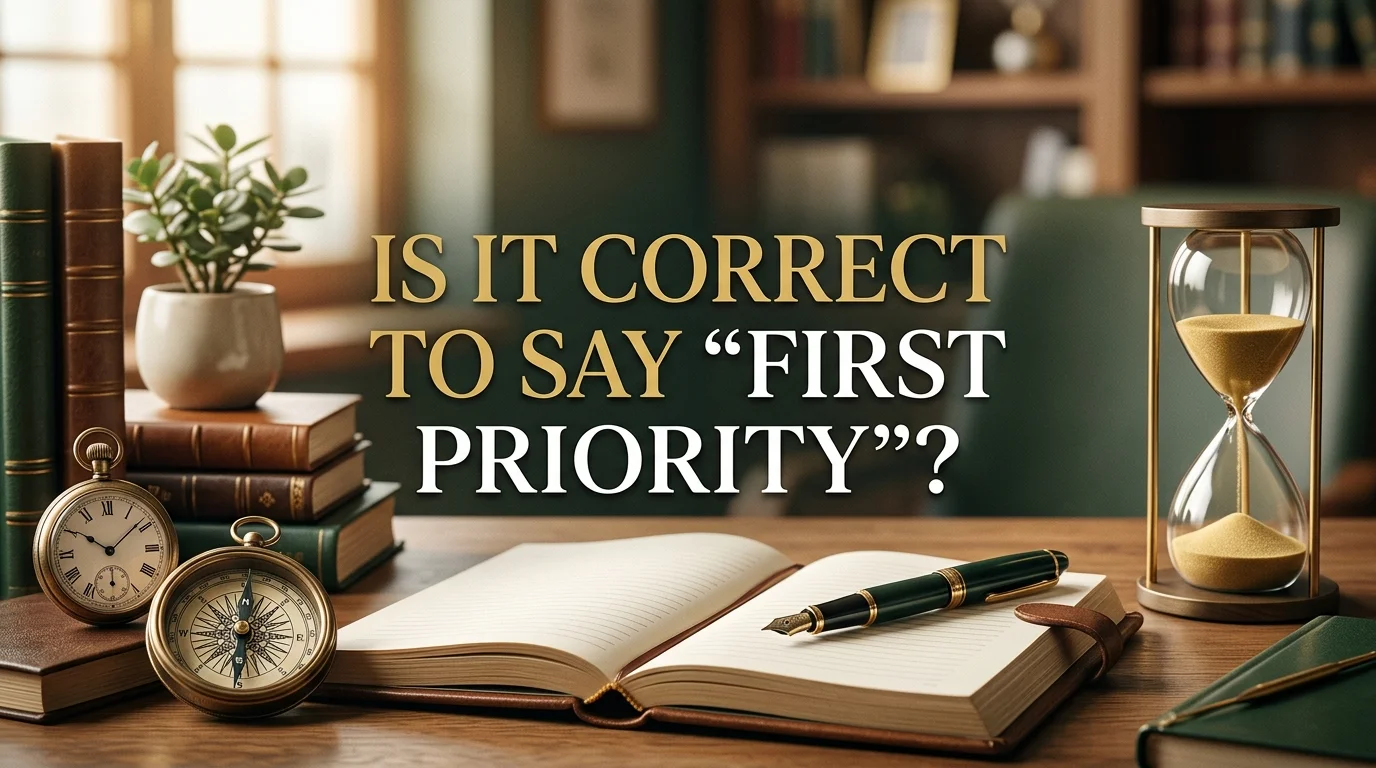 Is It Correct to Say “First Priority”?
